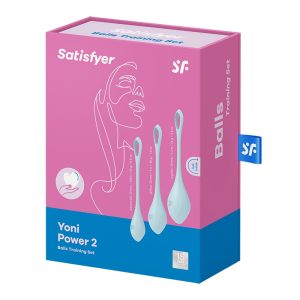 Satisfyer Yoni Power 2. három darabos, intim-izomzat regeneráló készlet (kék)