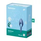   Satisfyer Bullseye méretre állítható, vibrációs péniszgyűrű (kék) (APP-os)