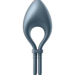   Satisfyer Bullseye méretre állítható, vibrációs péniszgyűrű (szürke) (APP-os)