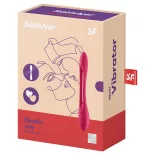   Satisfyer Elastic Joy flexibilis szárú duplavibrátor (piros)