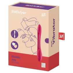   Satisfyer Elastic Joy flexibilis szárú duplavibrátor (piros)
