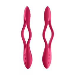   Satisfyer Elastic Joy flexibilis szárú duplavibrátor (piros)
