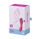   Satisfyer – Curvy Trinity 3. vibrátor léghullámos csiklóizgatóval (piros)