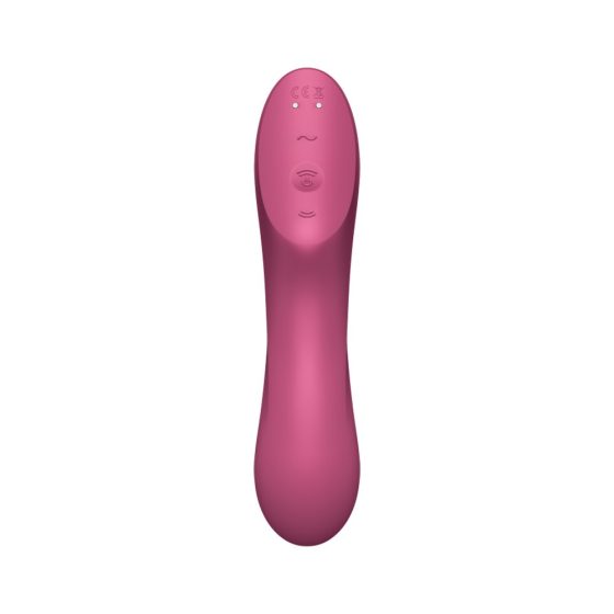 Satisfyer Curvy Trinity 3. vibrátor, léghullámos csiklóizgatóval (piros)