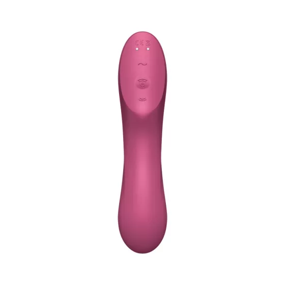 Satisfyer Curvy Trinity 3. vibrátor, léghullámos csiklóizgatóval (piros)