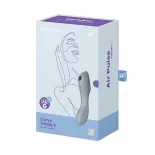   Satisfyer Curvy Trinity 3. vibrátor, léghullámos csiklóizgatóval (szürke)