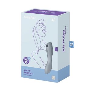 Satisfyer Curvy Trinity 3. vibrátor, léghullámos csiklóizgatóval (szürke)