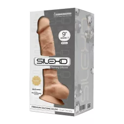   Silexd – Model 1. prémium dildó (24 cm, világos bőrszín)