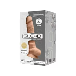   Silexd – Model 1. prémium dildó (18 cm, világos bőrszín)