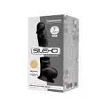   Silexd – Model 1. prémium dildó (18 cm, fekete bőrszín)