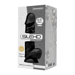   Silexd – Model 4. prémium dildó (21 cm, fekete bőrszín)