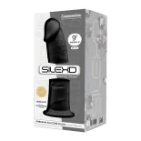   Silexd – Model 2. prémium dildó (23 cm, fekete bőrszín)