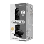   Silexd – Model 1. prémium dildó (21 cm, fekete bőrszín)