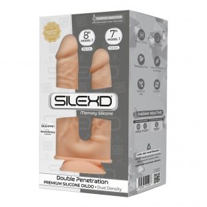 Silexd Double Penetration prémium dupla dildó (17,5 cm & 19,5 cm)