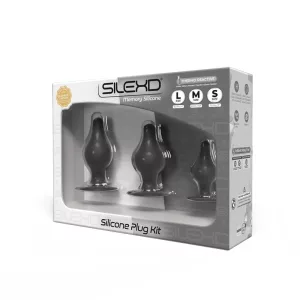 Silexd Model 2. prémium anál dildó szett (3 db-os - fekete)