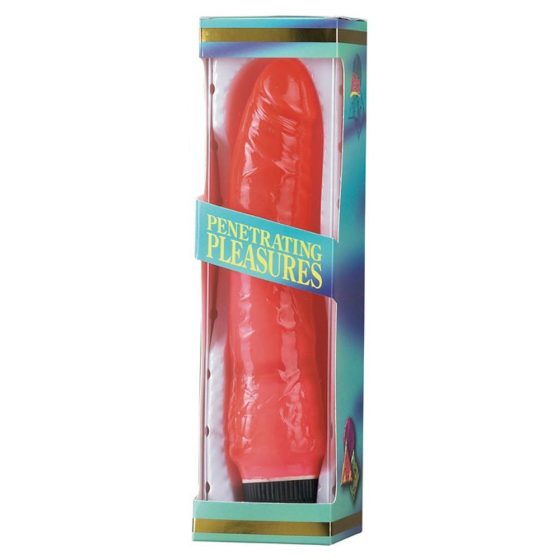 Penetrating Pleasures élethű, zselés vibrátor (narancssárga)