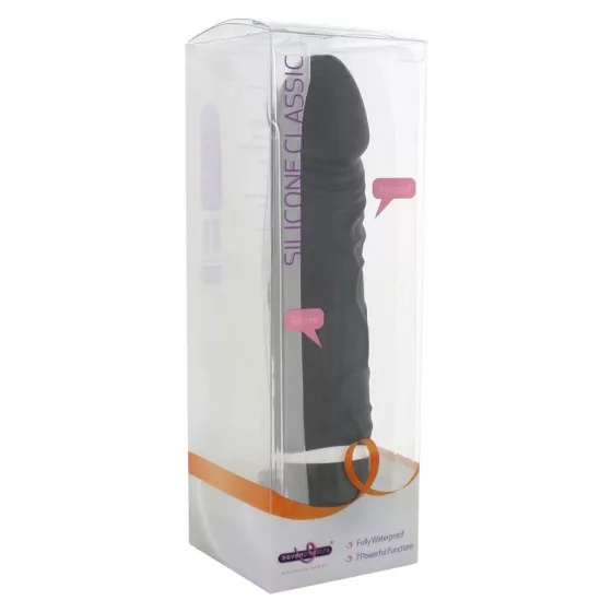 Silicone Classic realisztikus vibrátor (fekete)