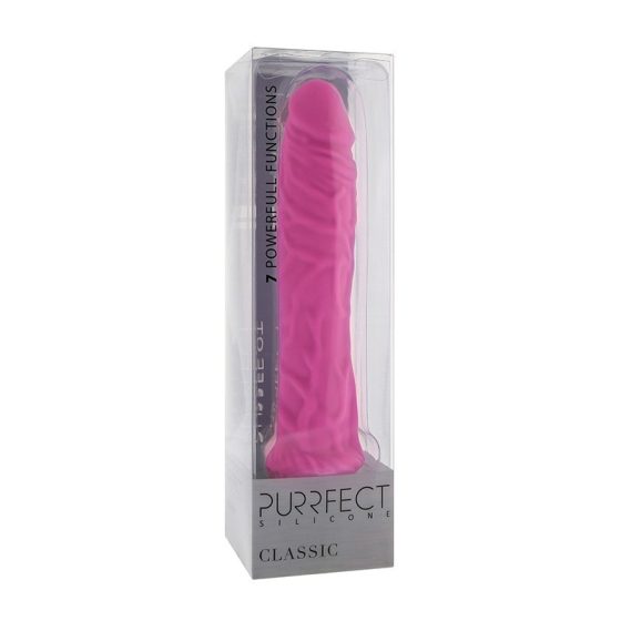 Silicone Classic hosszított vibrátor (rózsaszín)