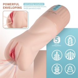   Xise Suctroker 2.0 realisztikus maszturbátor, szívó és vibrációs funkcióval 