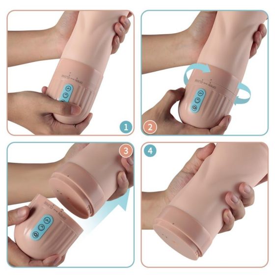 Xise Suctroker 2.0 realisztikus maszturbátor, szívó és vibrációs funkcióval 