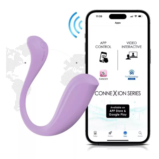 Svakom Phoenix Neo 2, interaktív okos vibrációs tojás (lila) (APP-os)