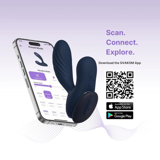 Svakom Vick Neo 2, interaktív okos análvibrátor, melegítő funkcióval (kék) (APP-os)