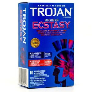 Trojan Double Ecstasy redőzött felületű óvszer (10 db)