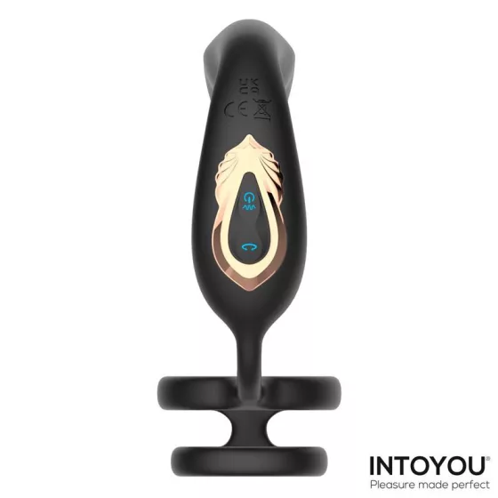 IntoYou - Bruce forgófejes prosztatavibrátor, here és péniszgyűrűvel, távirányítóval