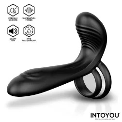   IntoYou – Synkox párvibrátor, vibrációs pénisz és heregyűrűvel, távirányítóval