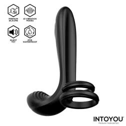   IntoYou – Synkox párvibrátor, vibrációs pénisz és heregyűrűvel, távirányítóval
