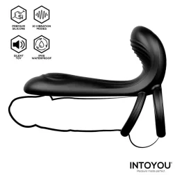   IntoYou – Synkox párvibrátor, vibrációs pénisz és heregyűrűvel, távirányítóval