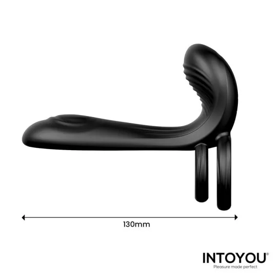 IntoYou – Synkox párvibrátor, vibrációs pénisz és heregyűrűvel, távirányítóval