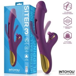  IntoYou Siter 3 vibrátor, mozgó szárrésszel, pulzációs csiklóággal.