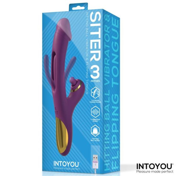 IntoYou Siter 3 vibrátor, mozgó szárrésszel, pulzációs csiklóággal.