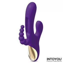   Intoyou Triya három motoros vibrátor, mozgó szárbetéttel, anál- és csiklóággal
