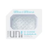   Tenga UNI Diamond - uniszex 2in1 maszturbátor és csiklóizgató (áttetsző)