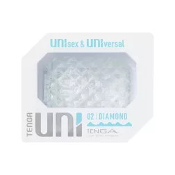   Tenga – UNI Diamond uniszex 2in1 maszturbátor és csiklóizgató (áttetsző)