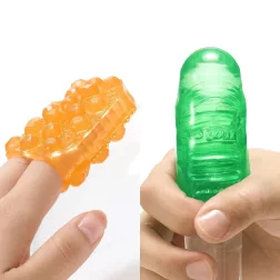   Tenga UNI Diamond - uniszex 2in1 maszturbátor és csiklóizgató (áttetsző)
