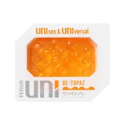   Tenga – UNI Topaz uniszex 2in1 maszturbátor és csiklóizgató (sárga)