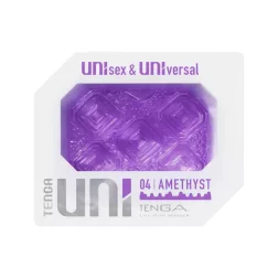   Tenga – UNI Amethyst uniszex 2in1 maszturbátor és csiklóizgató (lila)