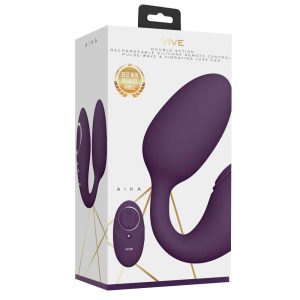 Vive Aika vibrációs tojás, pulzációs csiklóággal, távirányítóval (lila) Vive Aika vibrációs tojás, pulzációs csiklóággal, távirányítóval (lila)