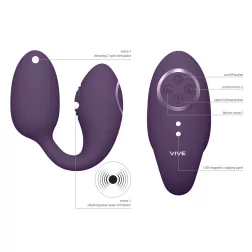   Vive – Aika vibrációs tojás, pulzációs csiklóággal, távirányítóval (lila)