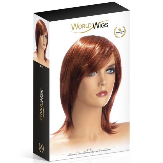 World Wigs Zoé középhosszú, vörös paróka