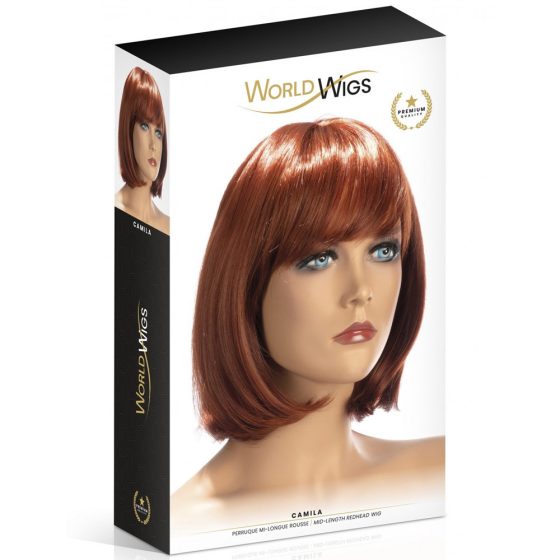 World Wigs Camila középhosszú, vörös paróka