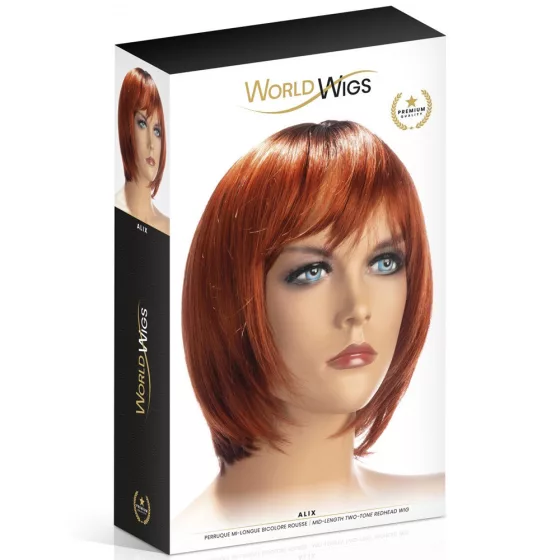 World Wigs – Alix rövid, vöröses paróka