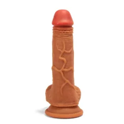   X-Men – tapadótalpas szilikon dildó (20,5 cm, sötétbarna bőrszín)