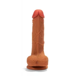   X-Men – tapadótalpas szilikon dildó (20,5 cm, sötétbarna bőrszín)