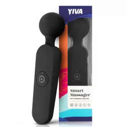   Yiva – Smart Wand akkumulátoros masszírozógép melegítő funkcióval (fekete).
